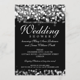 Elegant Par Shower Silver Ljus Inbjudningar