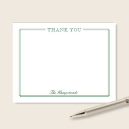 Elegant Par Skriptmall Grönt Stationery Tack Kort
