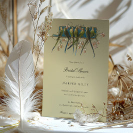 Elegant Parakeet Inbjudningskort för möhippan