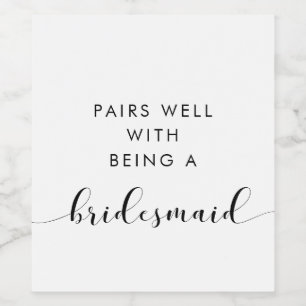 Elegant Parar bra med att vara en brud Vinflaska Etikett