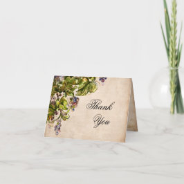 Elegant Parchment Watercolor Vineyard Tack Kort