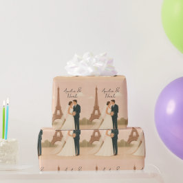 Elegant Paris bröllopspresentpapper – Eiffeltornet Presentpapper