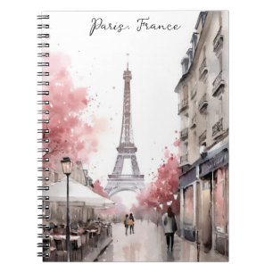 Elegant Paris Frankrike Eiffel Torn Painting Anteckningsbok
