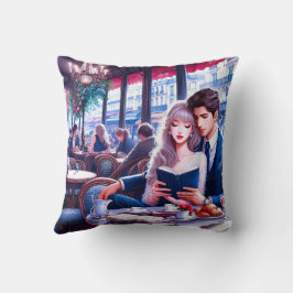 Elegant Parisiskt cafédatum: ett romskt Esc-värde Kudde