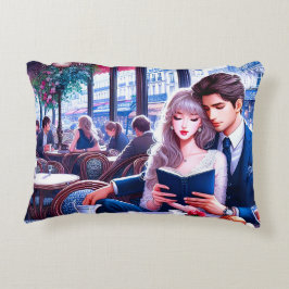 Elegant Parisiskt cafédatum: ett romskt Esc-värde Prydnadskudde