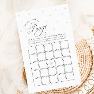 Elegant pärlbröllopspresent Bingo-spel