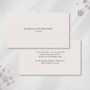 Elegant pärlchevron Minimal Professionell Visitkort
