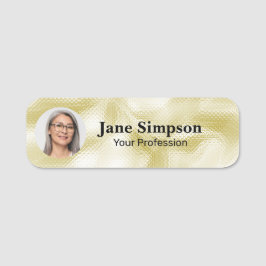 Elegant Pärlglänsande Guld Textur Namnskylt Namnbricka