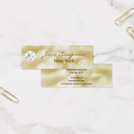 Elegant Pärlglänsande Guld Textur Profilkort Litet Visitkort