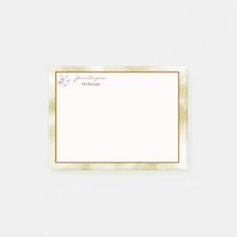 Elegant pärlglänsande guldstruktur post-it block