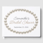 Elegant pärlhalsband Bröllopsfest gästbok<br><div class="desc">Fånga hjärtliga meddelanden och goda önskningar från dina nära och kära med denna eleganta pärl-tema gästbok för bröllopsfest. Med en sofistikerad pärlhalsbandsdesign och anpassningsbar text är denna stilrena souvenir perfekt för att minnas din speciella dag. Idealisk för bröllopsfester, förlovningsfester och bröllopsfiranden, ger denna gästbok en klassisk touch till din händelse....</div>