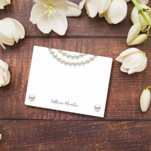 Elegant Pärlhalsband Post-it Block