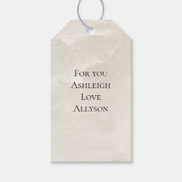 Elegant pärlvit glamourös bröllopsbrudvisning presentetikett