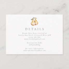 Elegant Päron Bröllopsbiljett Tilläggskort