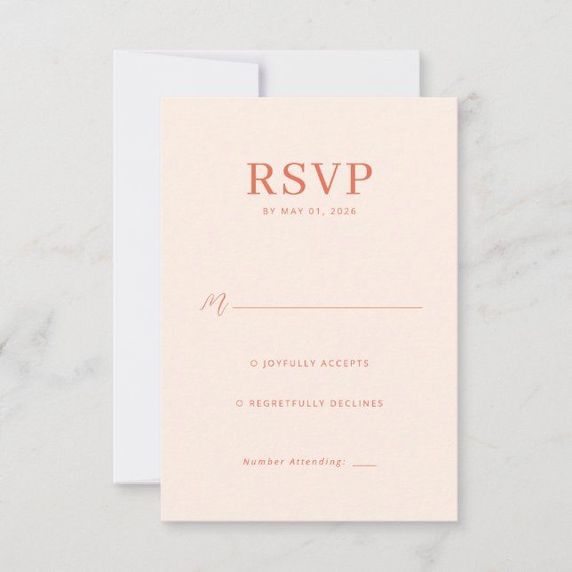 Elegant Päron RSVP-kort OSA Kort (Framsida)