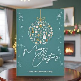 Elegant: Party Festive Helgdag Minimalist Julkort