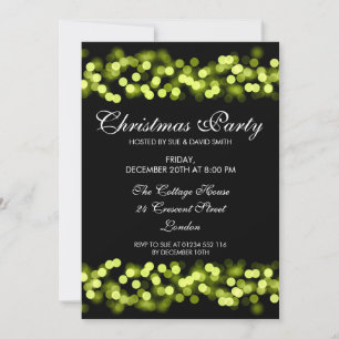 Elegant Party Grönt Hollywood Glam Inbjudningar
