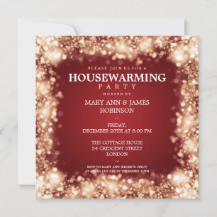 Elegant Party Guld Sparande Ljus Inbjudningar