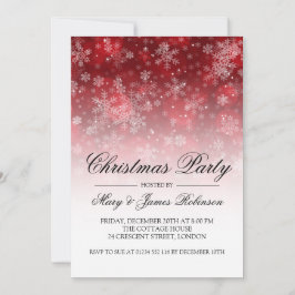 Elegant Party Helgdag Gnistra Red Inbjudningar