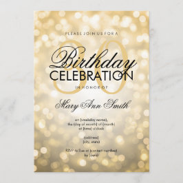 Elegant, Party, Ljus vid Glitter vid Guld vid 30år Inbjudningar