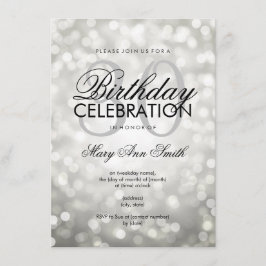 Elegant, Party, Ljus vid Glitter vid Silver vid 30 Inbjudningar