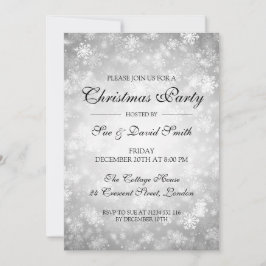 Elegant Party Silver Winter Wonderland Inbjudningar