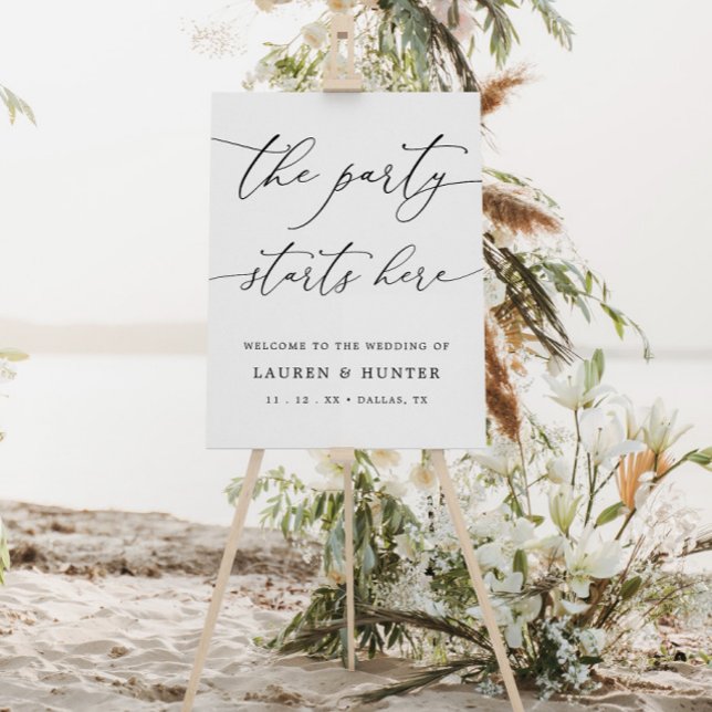 Elegant Party startar här Bröllop-tecken Poster (Skapare uppladdad)