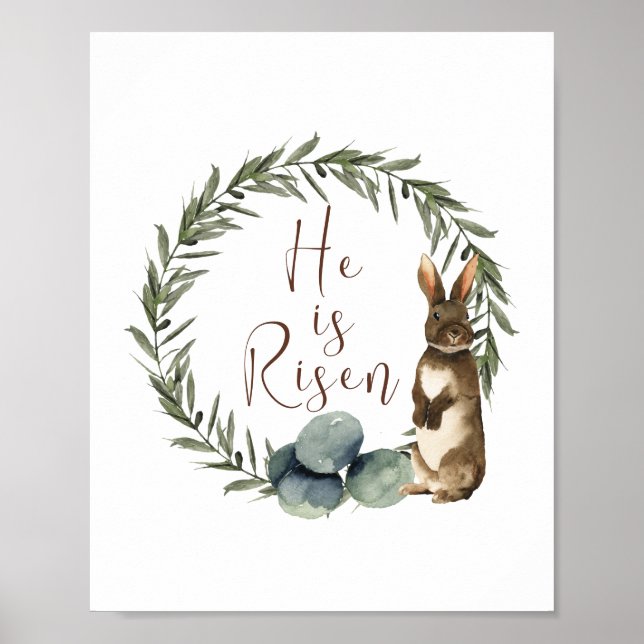 Elegant Påsk Art Han är Risen Poster (Framsidan)