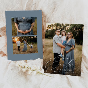 Elegant Påsk Blessings 3-foto Julkort