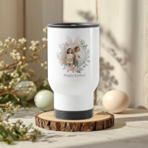 Elegant påsk fotoram | Kanin krans design