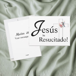 Elegant Påsk "Jesús ha återcitado" spanska Julkort
