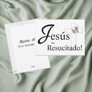 Elegant Påsk "Jesús ha återcitado" spanska Julkort