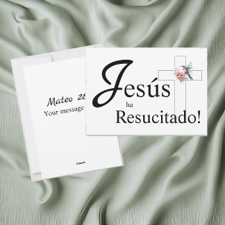 Elegant Påsk "Jesús ha återcitado" spanska Julkort