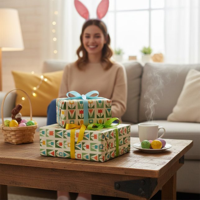 Elegant Påsk Wrapping Papper med Abstrakt Vår Presentpapper (Skapare uppladdad)