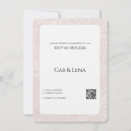 Elegant Påsklilja Rosa Blommig Bröllops-RSVP-kort