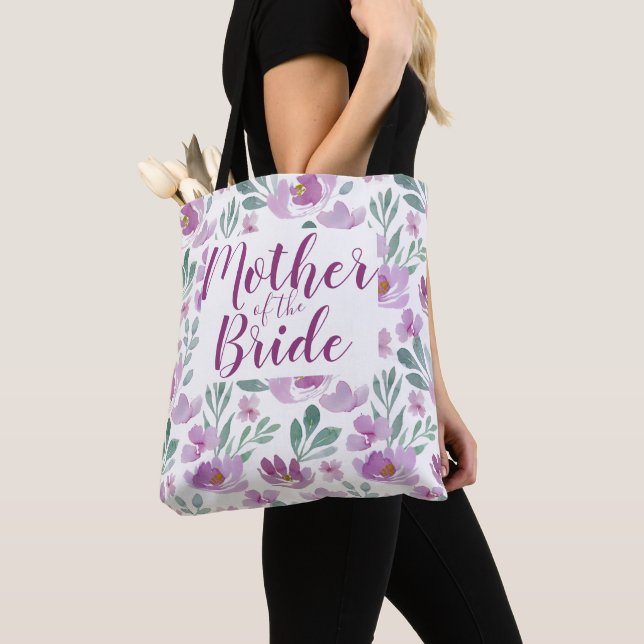 Elegant påsklilja vattenfärg blommande överallt-mö tygkasse (Närbild)