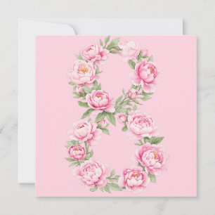 Elegant Påskliljeillustration för 8 Mars Julkort