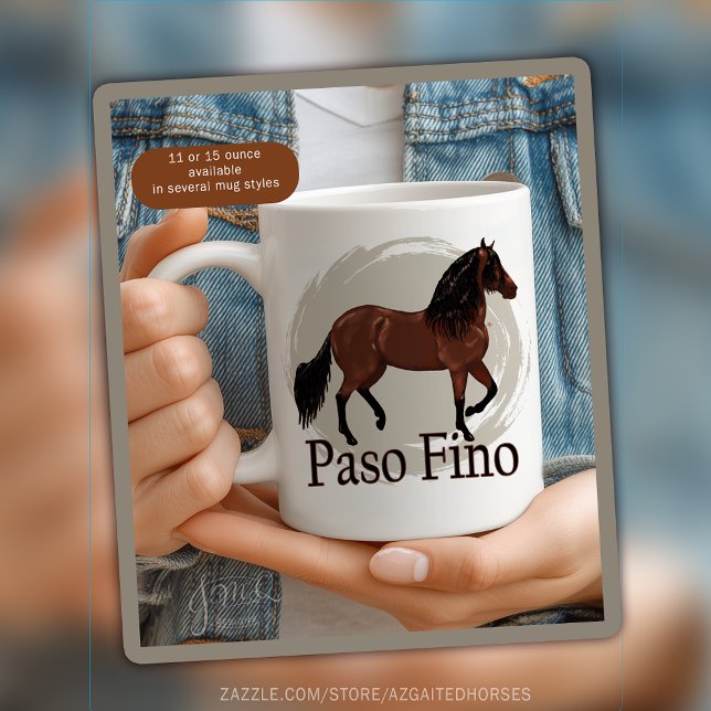 Elegant Paso Fino Horse - Insamlingskonst Kaffemugg (Elegant Paso Fino Horse – Gaited Breed Art Coffee Mug)