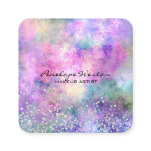 Elegant Pastel Abstrakt med Silver Glitter