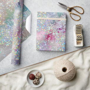 Elegant Pastel Alcohol Bläck HoloGraph Glitter Presentpapper
