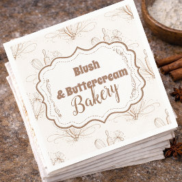 Elegant Pastel Bakery Branding Pappersservett