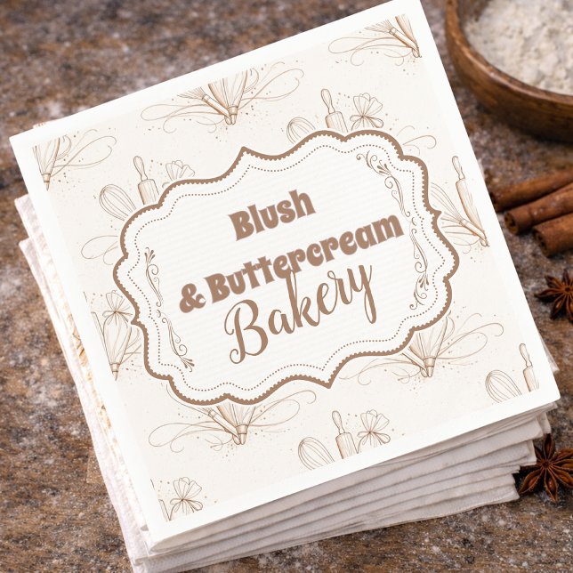 Elegant Pastel Bakery Branding Pappersservett (Skapare uppladdad)