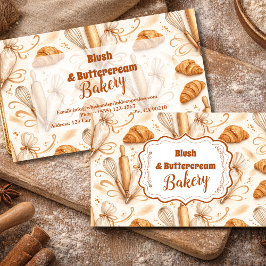 Elegant Pastel Bakery Branding Visitkort