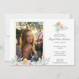 Elegant Pastel Blommigt Firande of Life Funeral Tack Kort