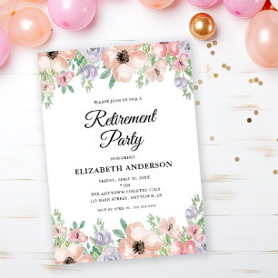 Elegant Pastel Blommigt Pension Party Inbjudningar