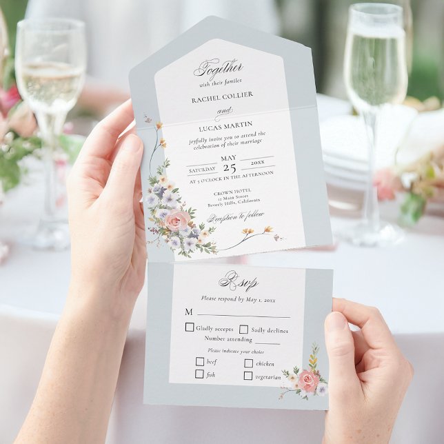 Elegant Pastel Boho Blommigt Calligraphy (Skapare uppladdad)