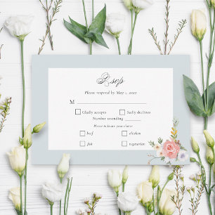 Elegant Pastel Boho Blommigt Calligraphy OSA Kort