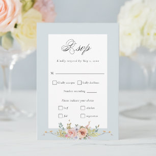 Elegant Pastel Boho Blommigt Calligraphy OSA Kort