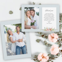 Elegant Pastel Boho Blommigt Calligraphy/Photo