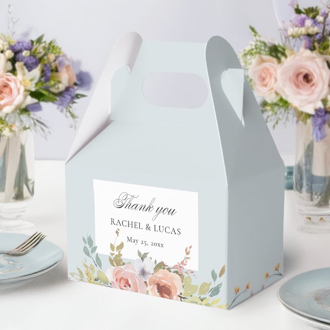 Elegant Pastel Boho Blommigt Calligraphy Presentaskar (Skapare uppladdad)
